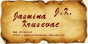 Jasmina Kruševac vizit kartica
